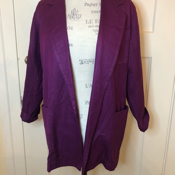 Gorgeous, pure silk, purple blazer - Picture 2 of 8